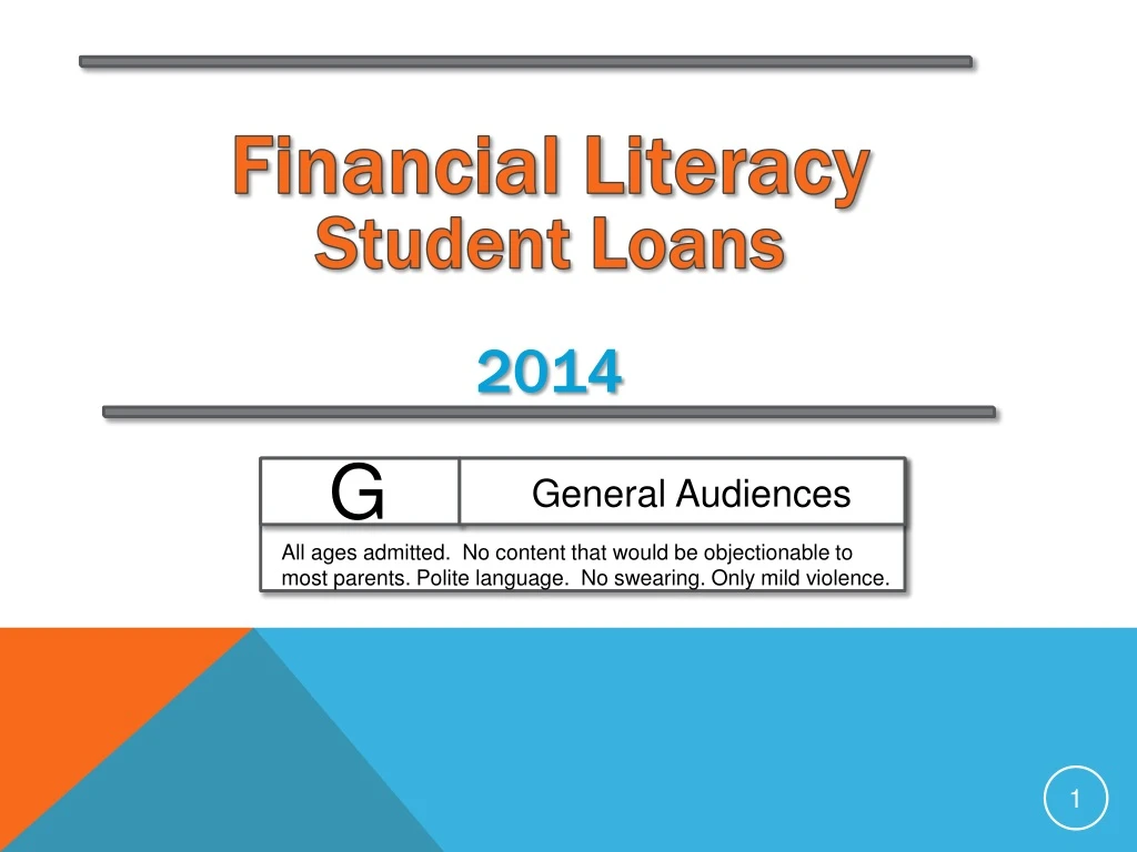 financial literacy student loans 2014