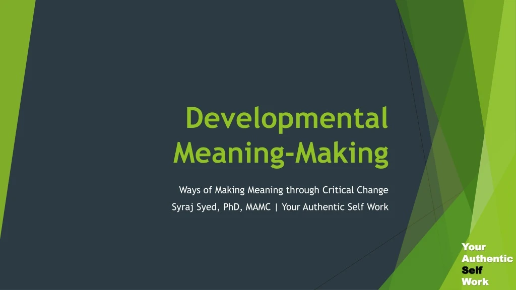 developmental meaning making