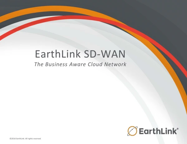 EarthLink SD-WAN The Business Aware Cloud Network