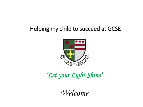 Helping my child to succeed at GCSE