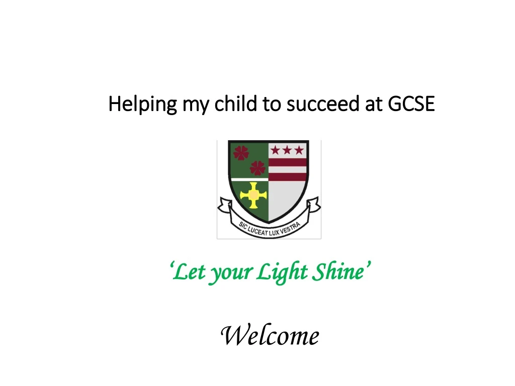 helping my child to succeed at gcse
