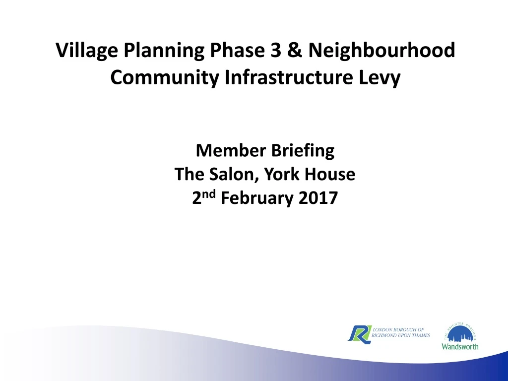 village planning phase 3 neighbourhood community infrastructure levy