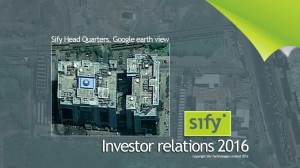 Sify Head Quarters, Google earth view