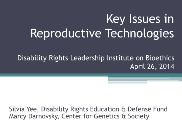 Silvia Yee, Disability Rights Education &amp; Defense Fund