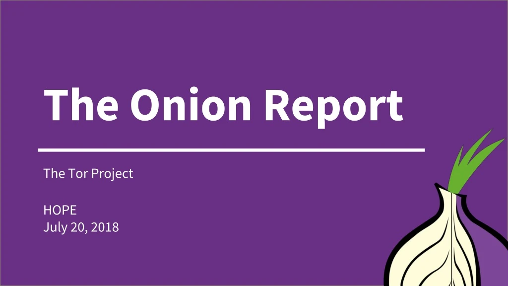 the onion report