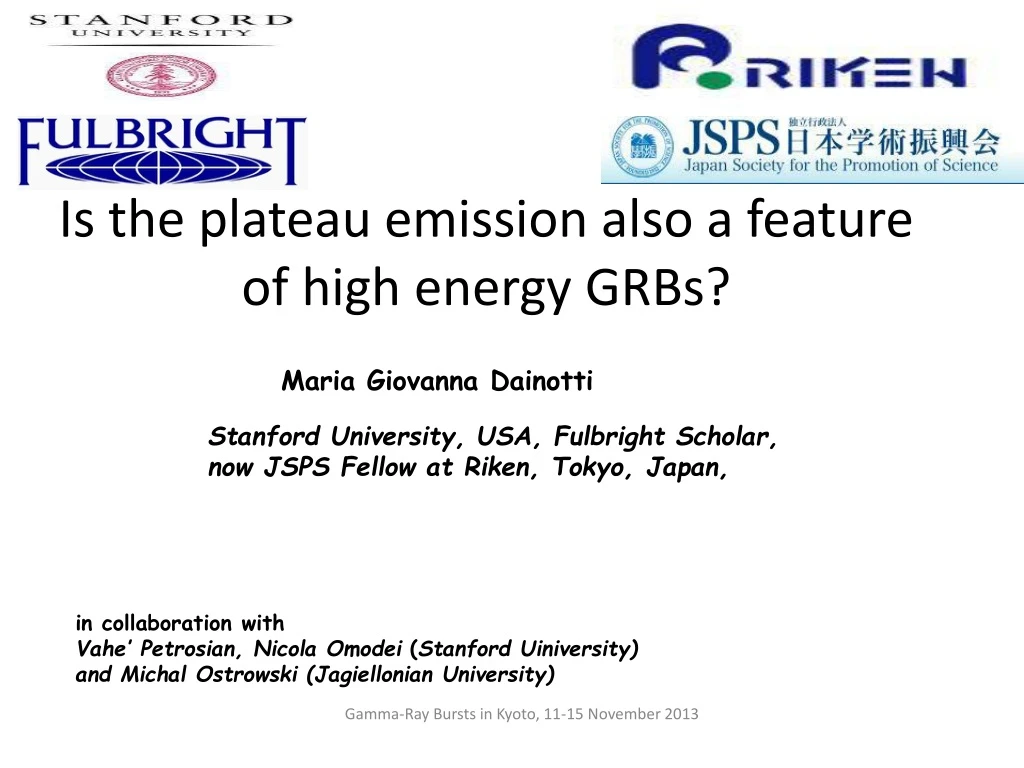 is the plateau emission also a feature of high energy grbs