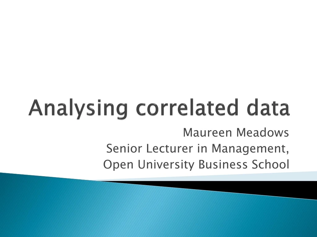 analysing correlated data