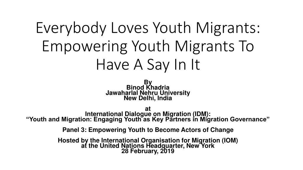 everybody loves youth migrants empowering youth migrants to have a say in it