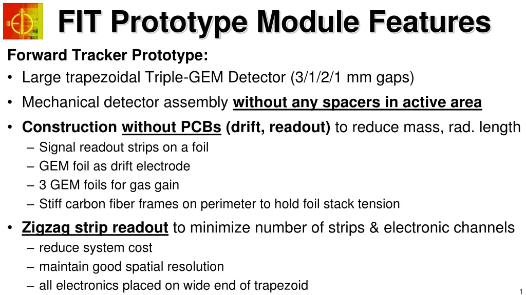 fit prototype module features