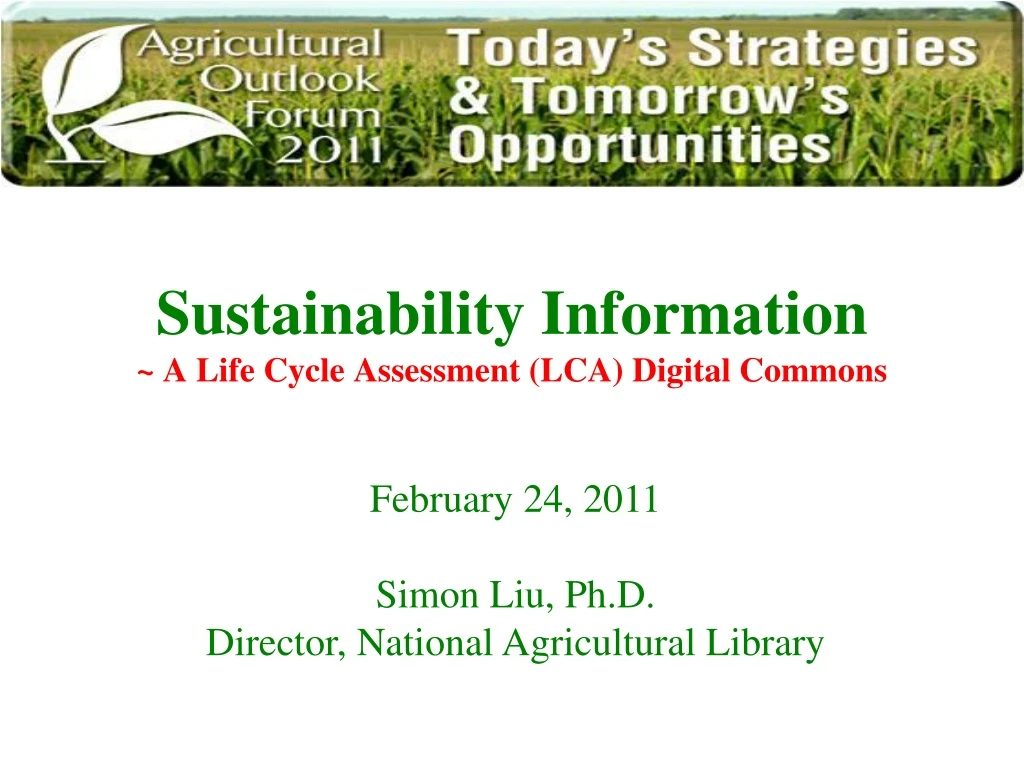 sustainability information a life cycle
