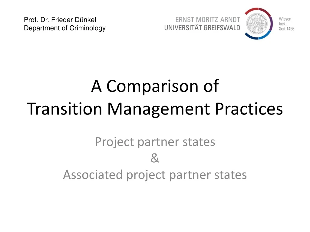 a comparison of transition management practices