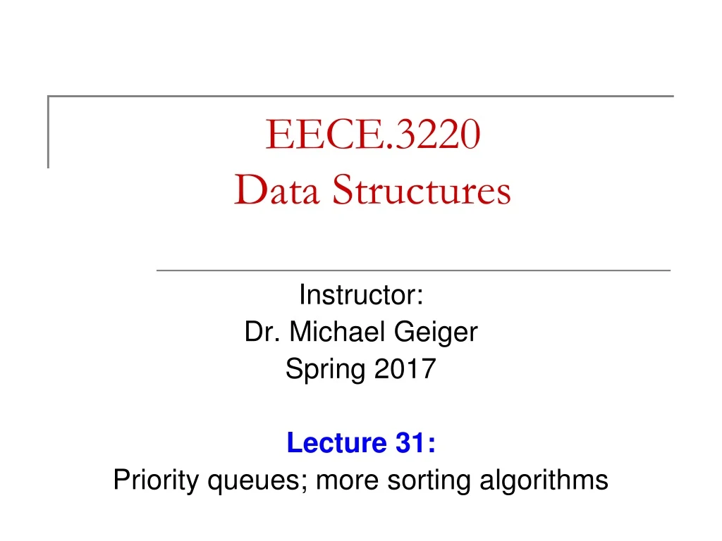 eece 3220 data structures