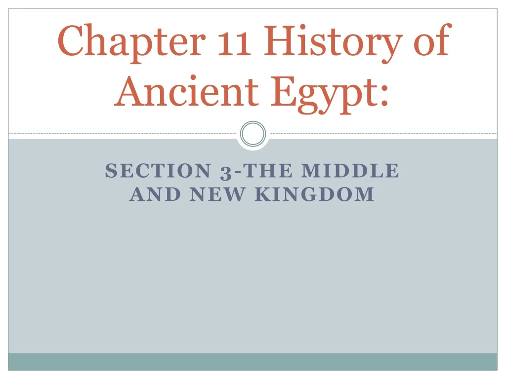 chapter 11 history of ancient egypt