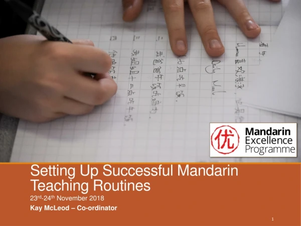 Setting Up Successful Mandarin Teaching Routines