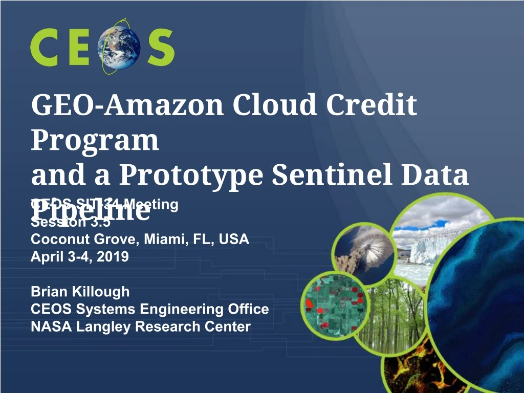 geo amazon cloud credit program and a prototype sentinel data pipeline