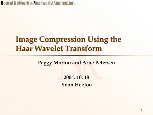 Image Compression Using the Haar Wavelet Transform