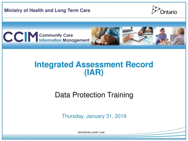 Integrated Assessment Record (IAR)