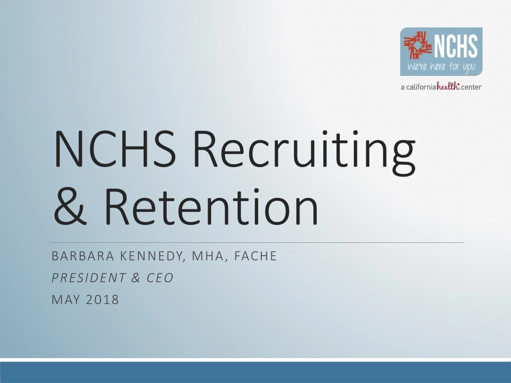 nchs recruiting retention