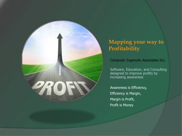 Mapping your way to Profitability
