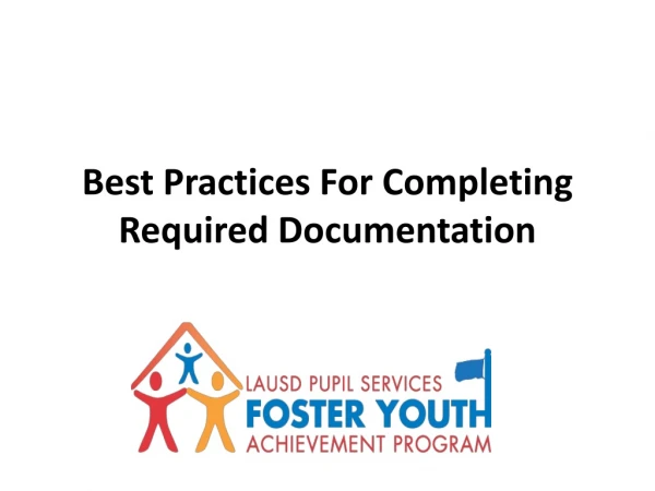 Best Practices For Completing Required Documentation
