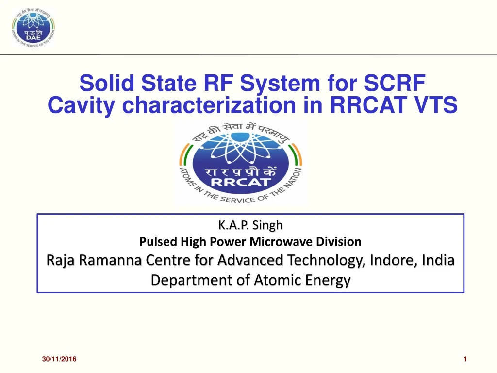 solid state rf system for scrf cavity