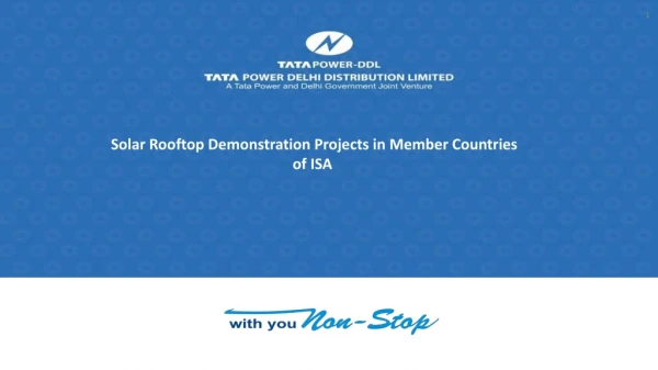 Solar Rooftop Demonstration Projects in Member Countries of ISA