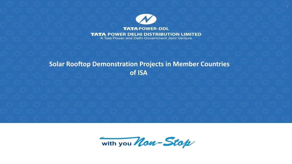 solar rooftop demonstration projects in member