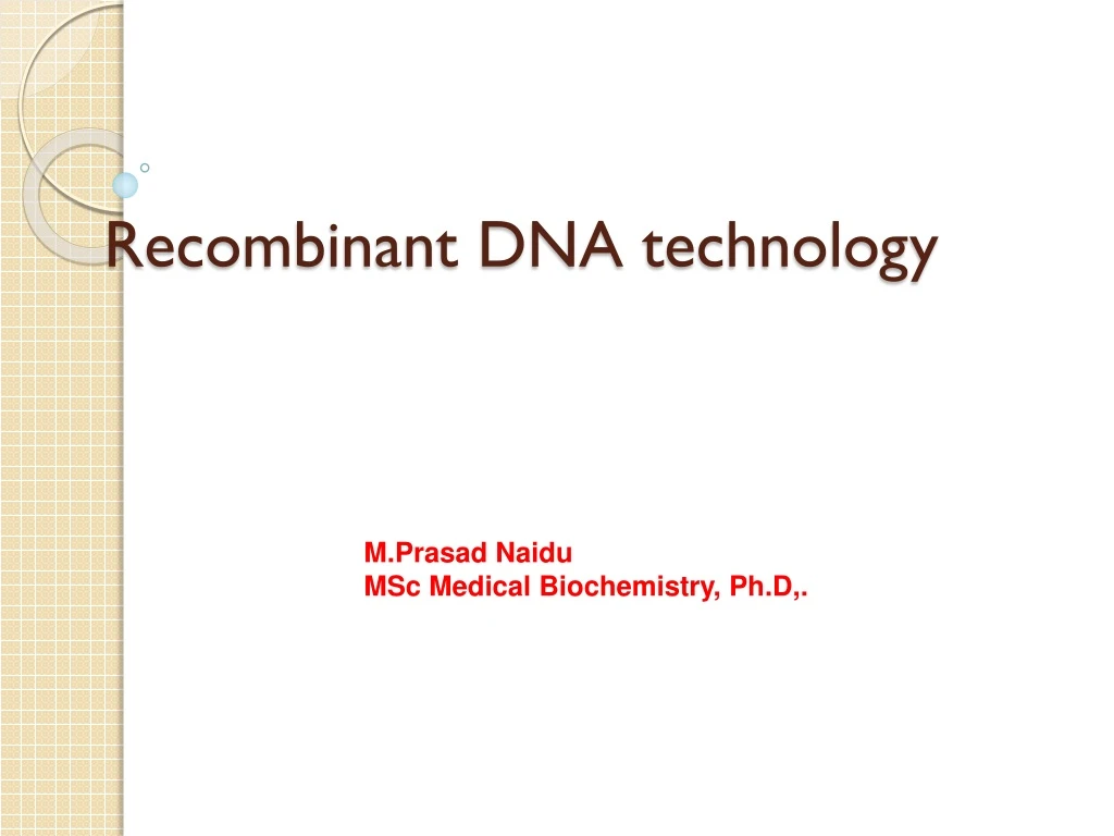 recombinant dna technology