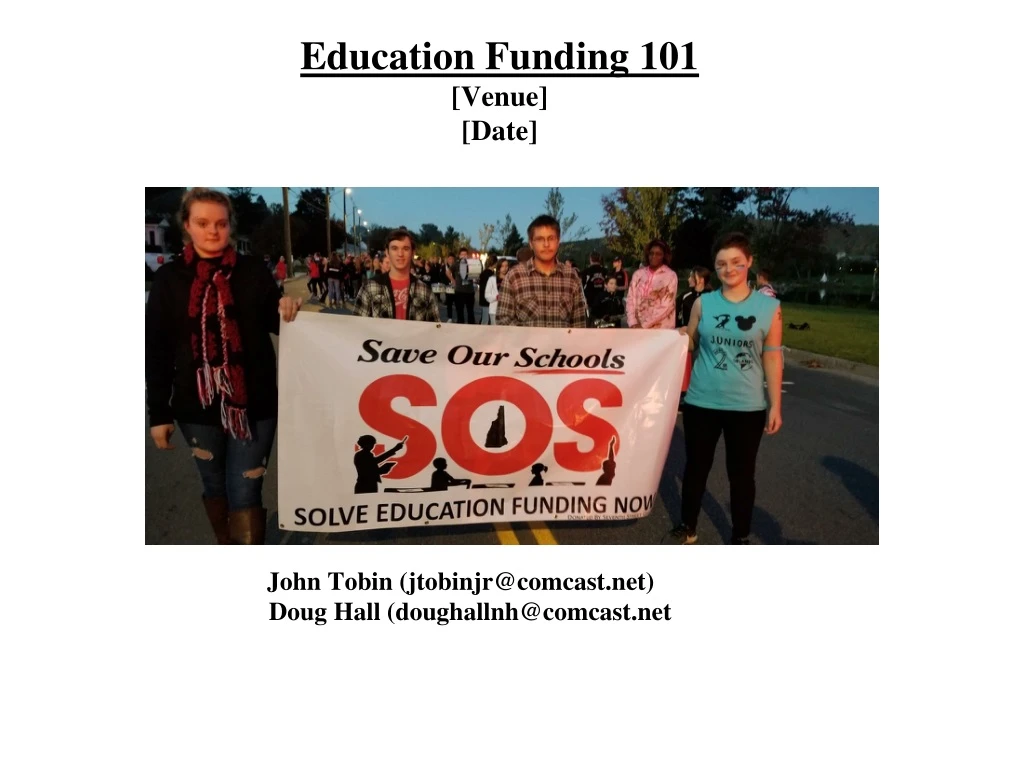 education funding 101 venue date
