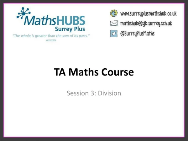 TA Maths Course
