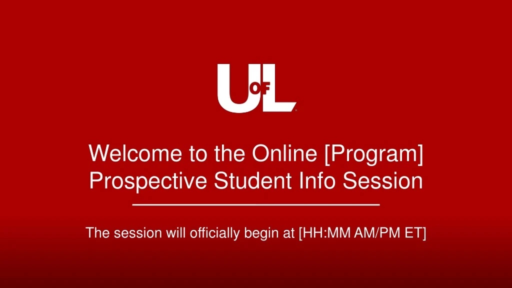 welcome to the online program prospective student