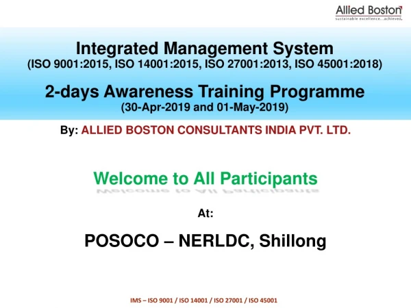 Integrated Management System (ISO 9001:2015, ISO 14001:2015, ISO 27001:2013, ISO 45001:2018)