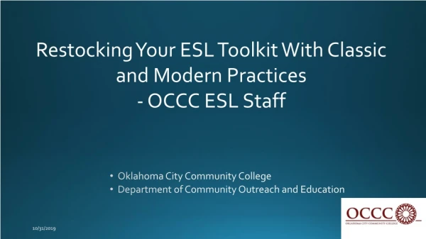 Oklahoma City Community College Department of Community Outreach and Education