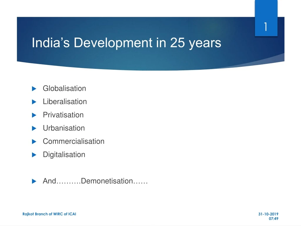 india s development in 25 years
