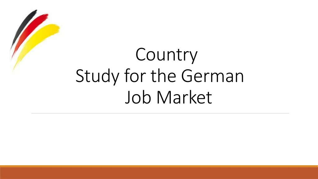 country study for the german job market