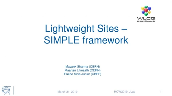 Lightweight Sites – SIMPLE framework