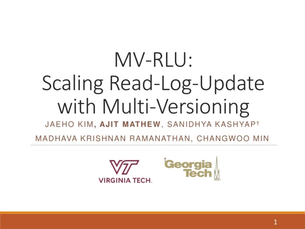 MV-RLU: Scaling Read-Log-Update with Multi-Versioning