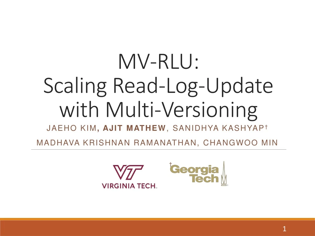 mv rlu scaling read log update with multi versioning