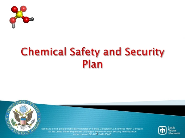Chemical Safety and Security Plan