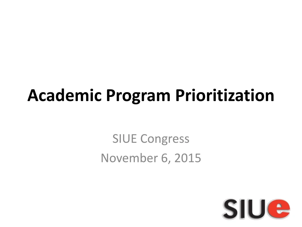 academic program prioritization