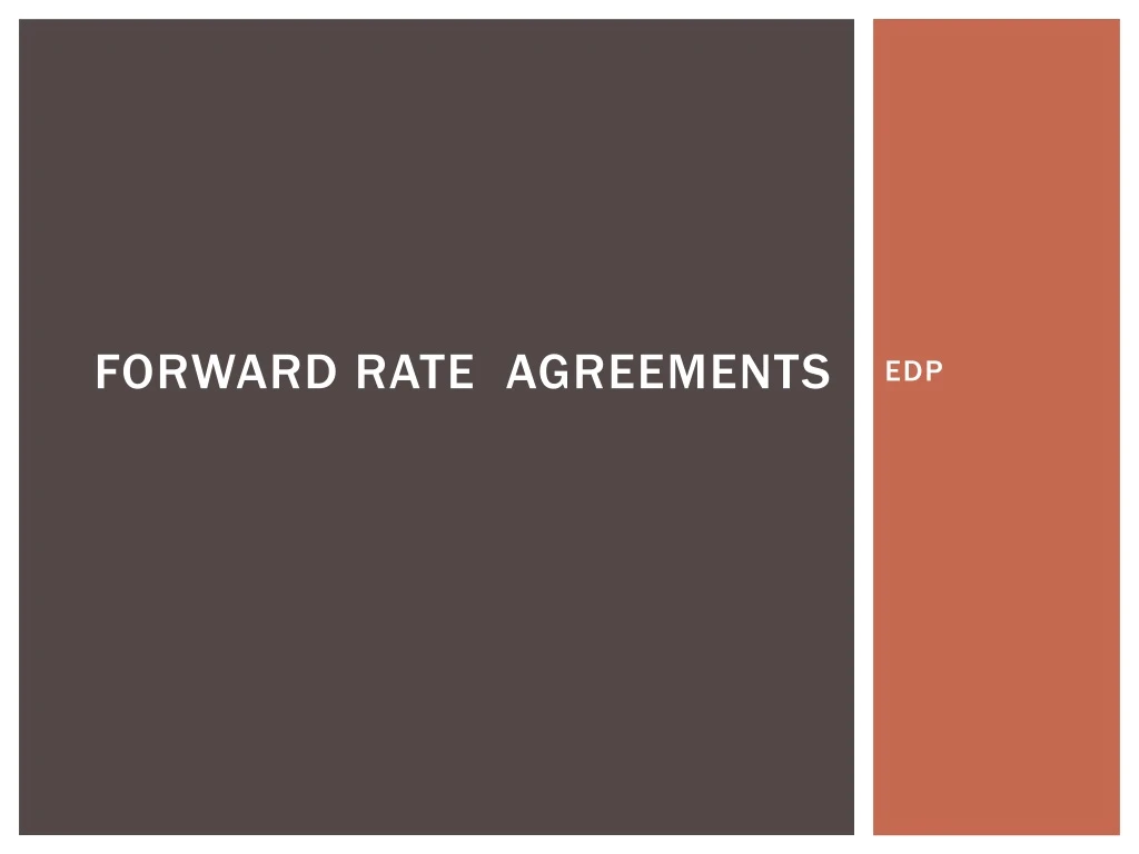 forward rate agreements