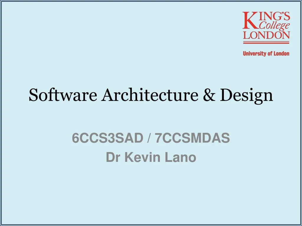 software architecture design