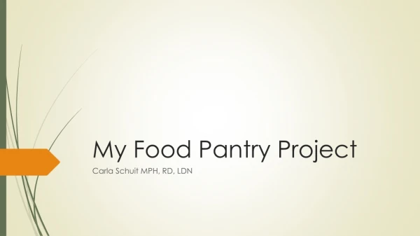 My Food Pantry Project