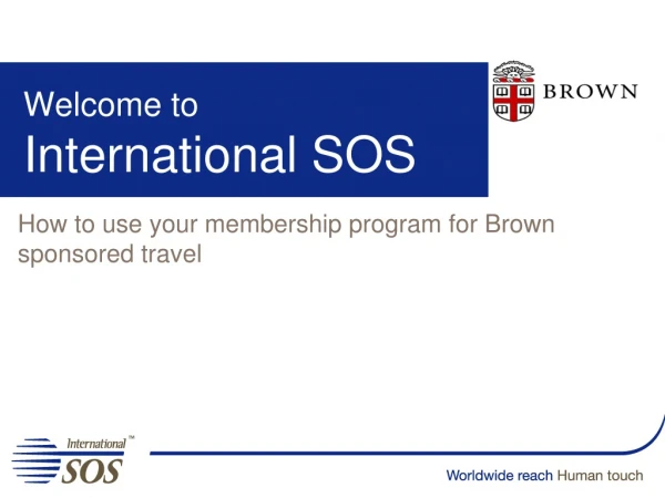 Welcome to International SOS