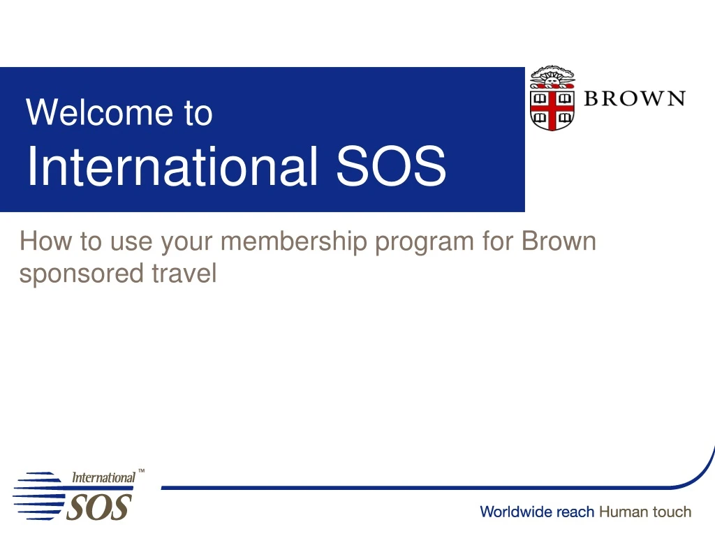 welcome to international sos