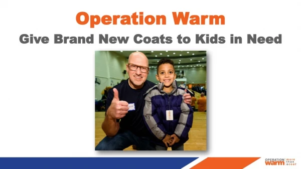 Operation Warm Give Brand New Coats to Kids in Need