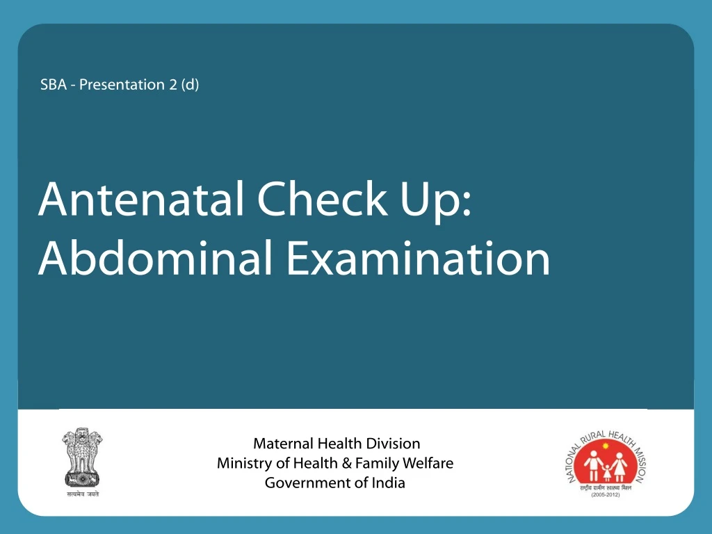 antenatal check up abdominal examination