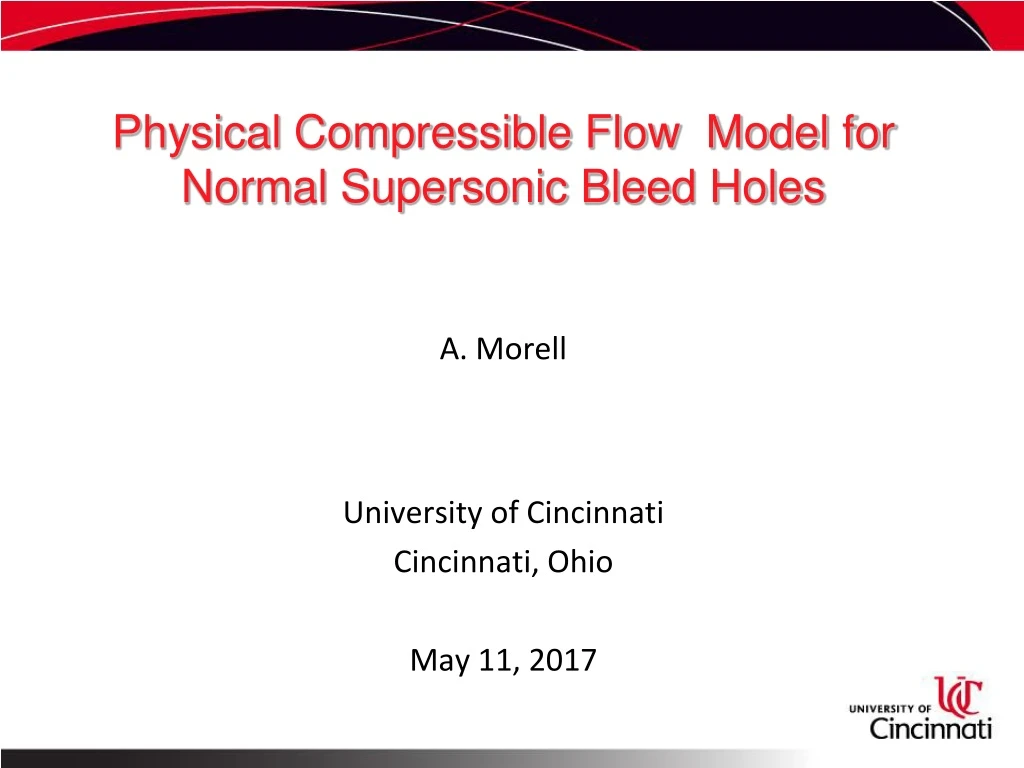 physical compressible flow model for normal supersonic bleed holes