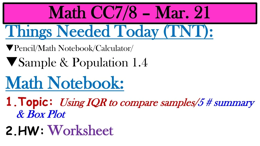 math cc7 8 mar 21