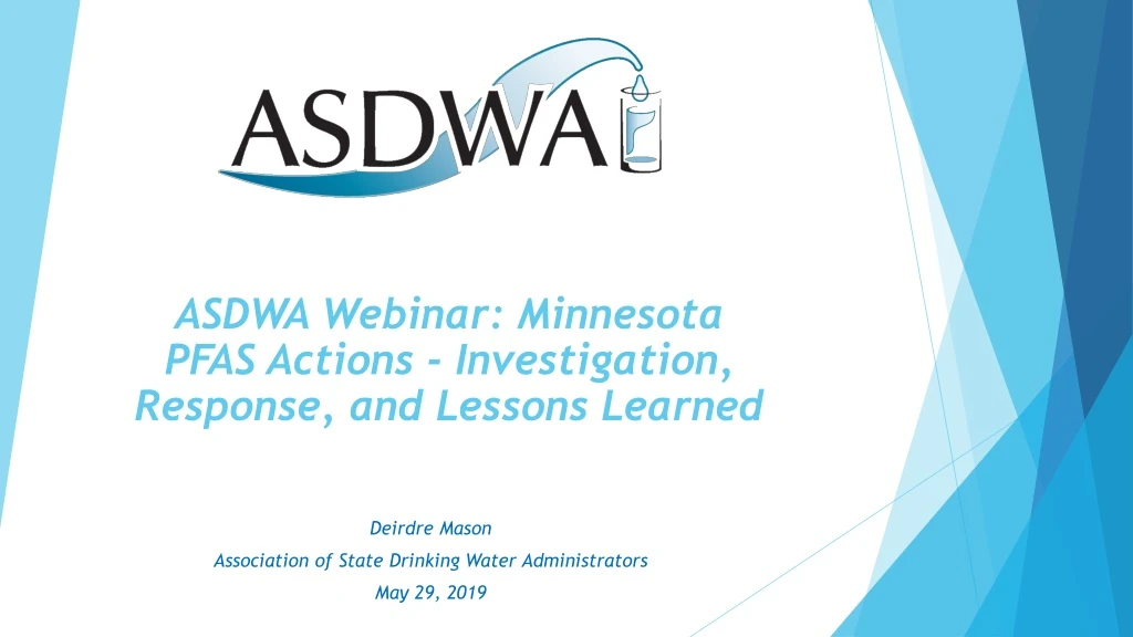 asdwa webinar minnesota pfas actions investigation response and lessons learned